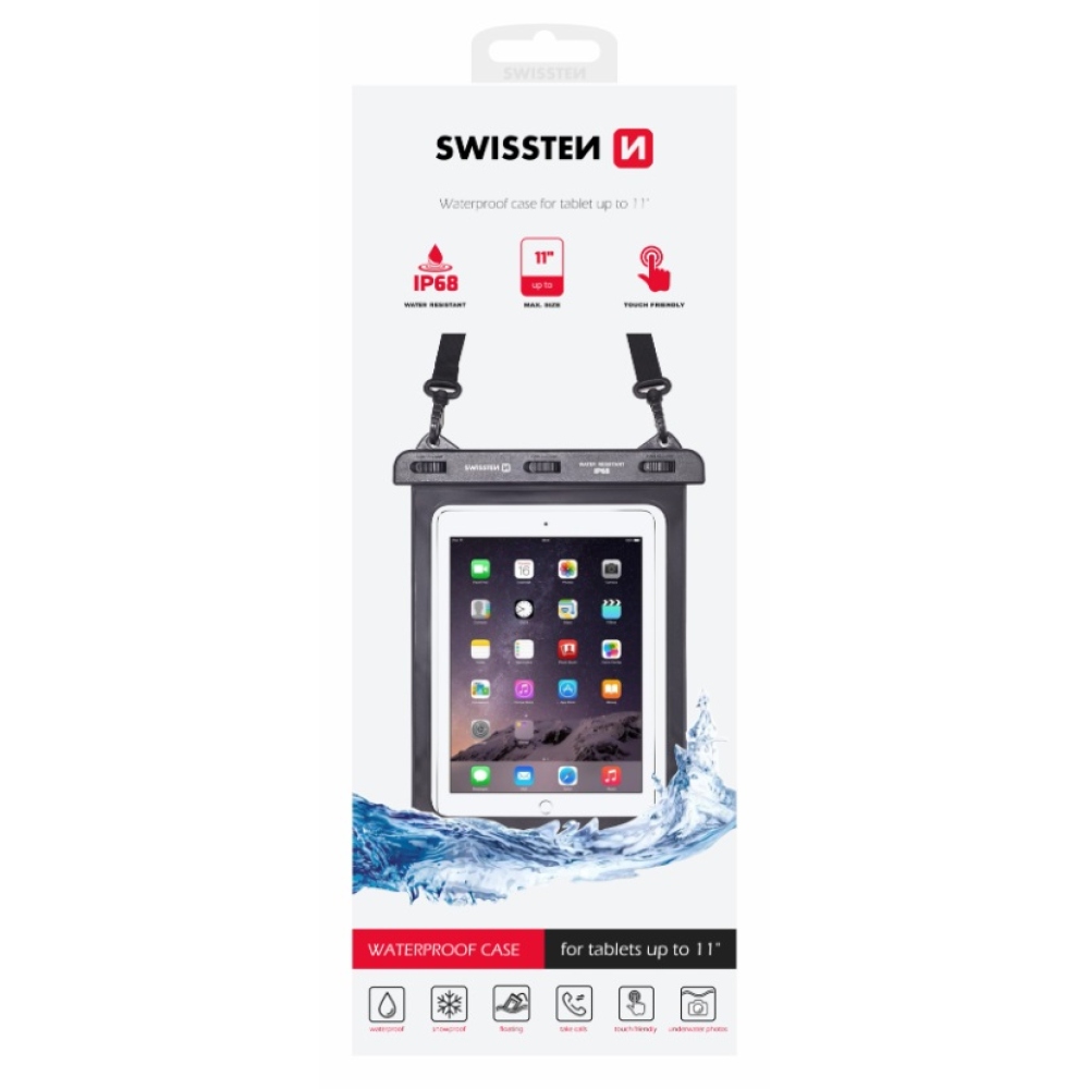 Vodotesné puzdro Swissten na tablet 11 palcov - čierne