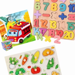 Drevené vkladačky a puzzle