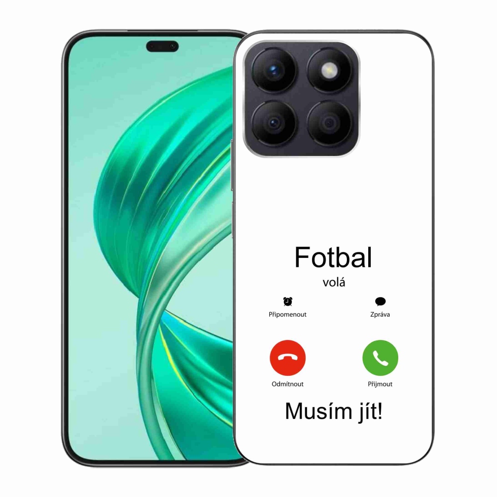 Gélový kryt mmCase na Honor X8b - futbal volá biele pozadie