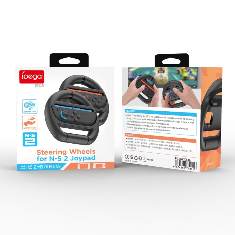 iPega SW2054 Racing Wheel pre JoyCon Ovládače Nintendo Switch 2 Black