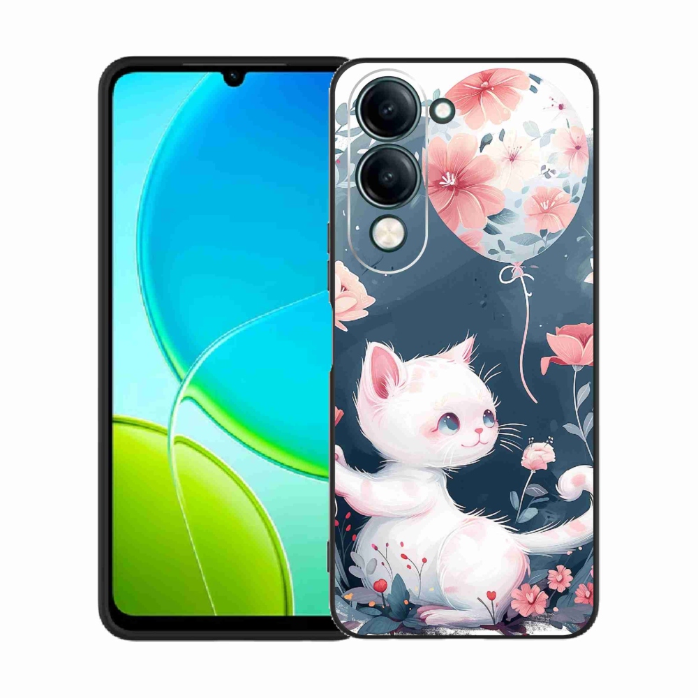 Gélový kryt mmCase na Vivo Y29s 5G - mačiatko s balónikom