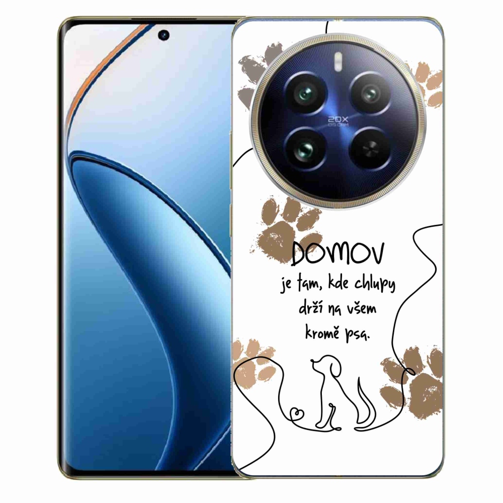 Gélový kryt mmCase na Realme 12 Pro 5G/12 Pro+ 5G - psí motív biele pozadie