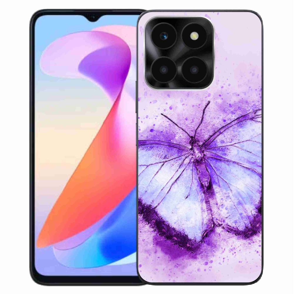 Gélový kryt mmCase na Honor X6a - fialový motýľ