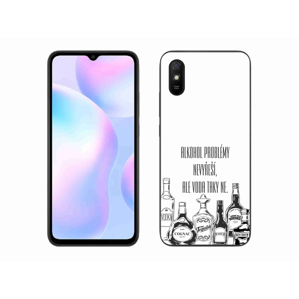 Gélový kryt mmCase na Xiaomi Redmi 9AT - vtipný text biele pozadie