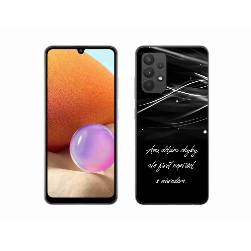 Gélový kryt mmCase na Samsung Galaxy A32 4G - citát čierne pozadie
