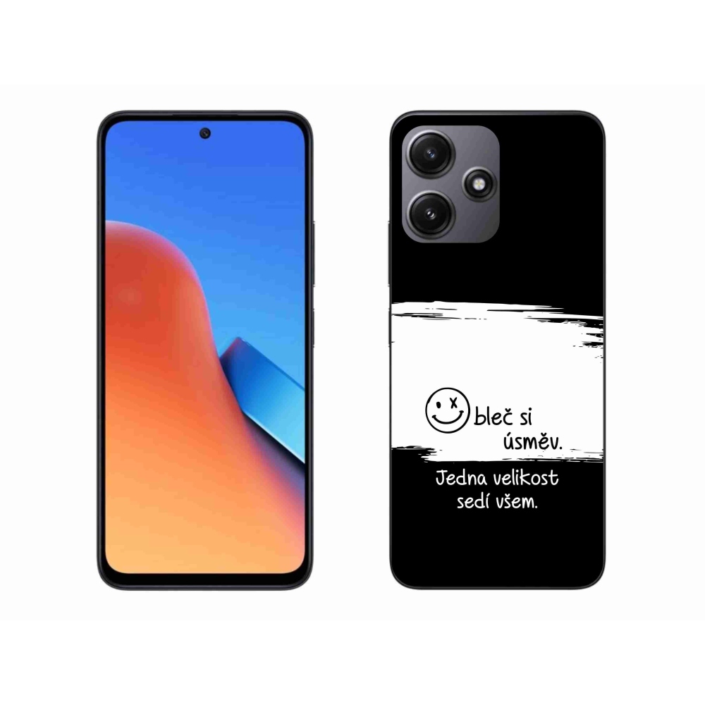 Gélový kryt mmCase na Xiaomi Redmi 12 5G - vtipný text 8 bieločierne pozadie
