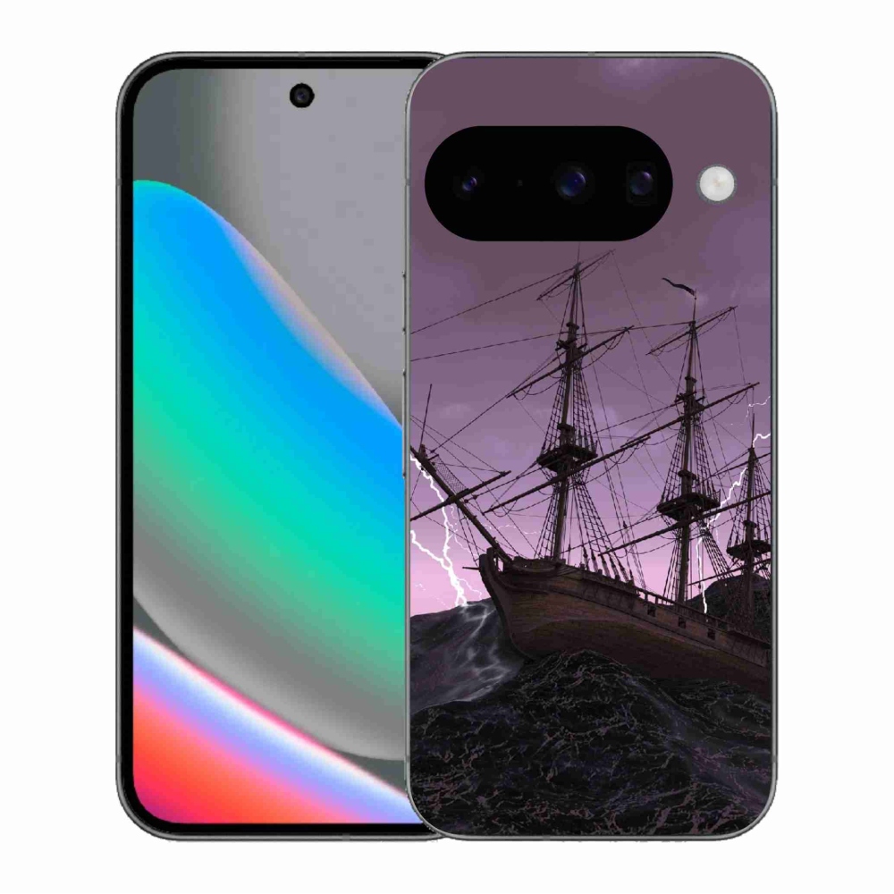 Gélový kryt mmCase na Google Pixel 10 - loď v búrke