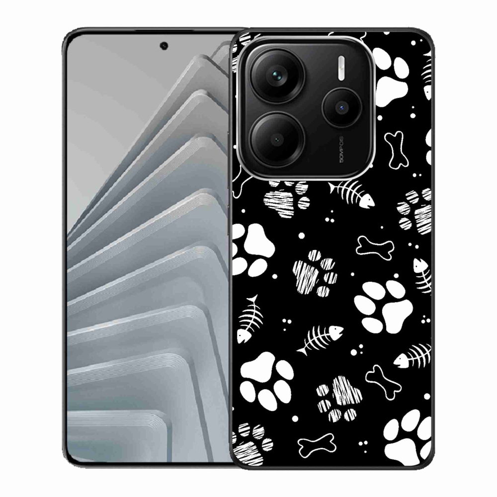 Gélový kryt mmCase na Xiaomi Redmi Note 14 5G - psie tlapky