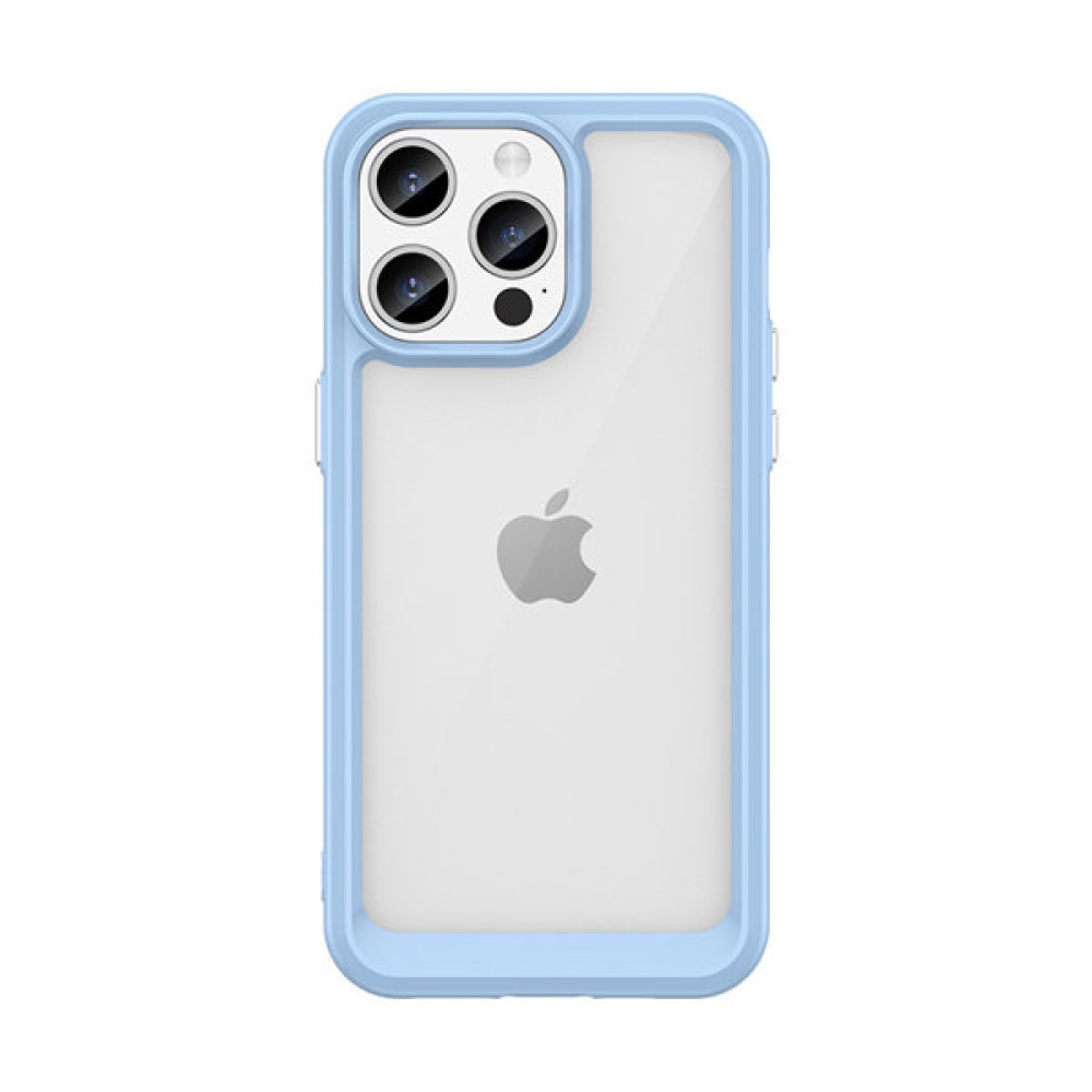 Gélový obal s pevným chrbtom na iPhone 15 Pro Max - modrý