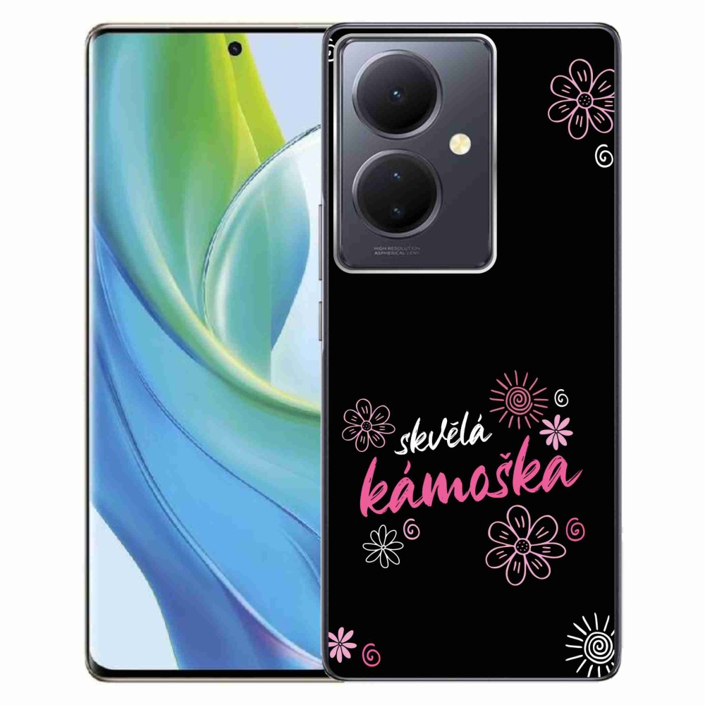 Gélový kryt mmCase na Vivo V29 Lite 5G - skvelá kamoška čierne pozadie