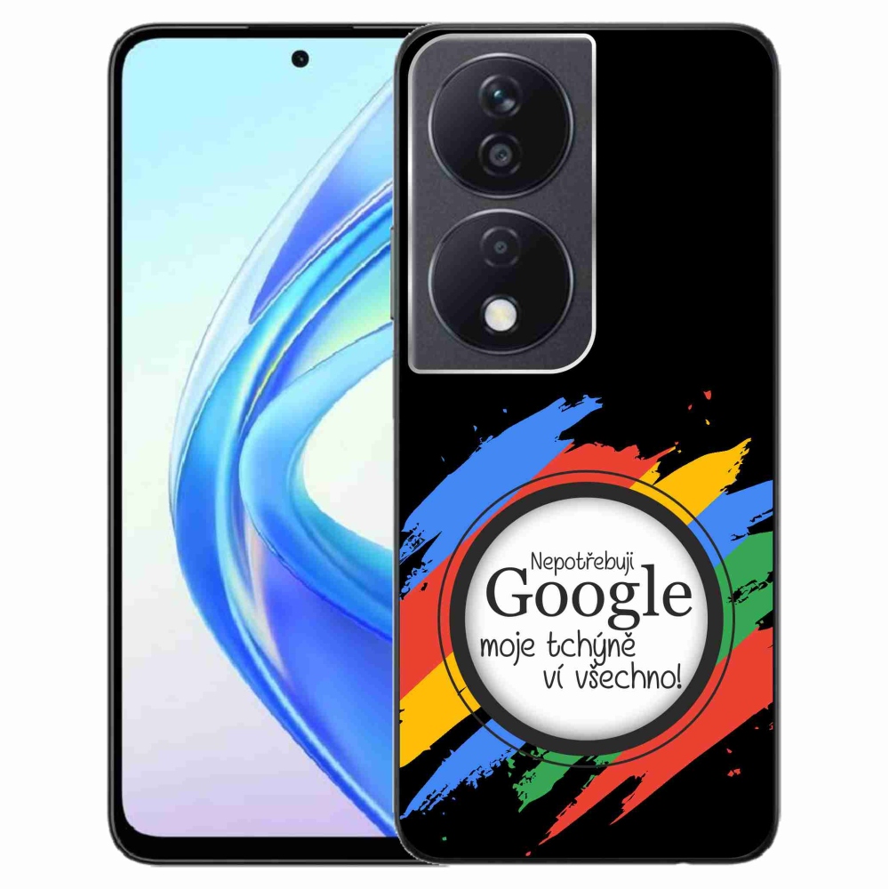 Gélový kryt mmCase na Honor X7b/Honor 90 Smart - svokra vie všetko čierne pozadie