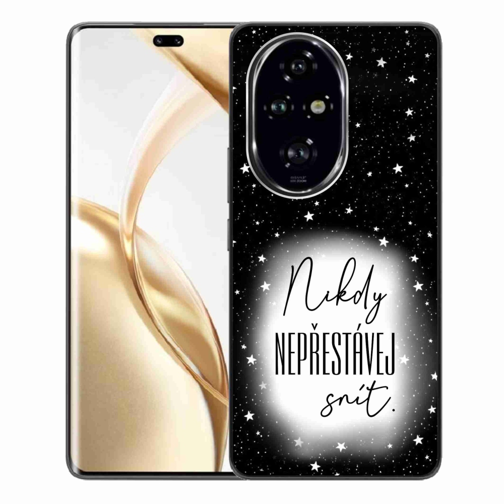Gélový kryt mmCase na Honor 200 Pro 5G - citát 1 bieločierne pozadie