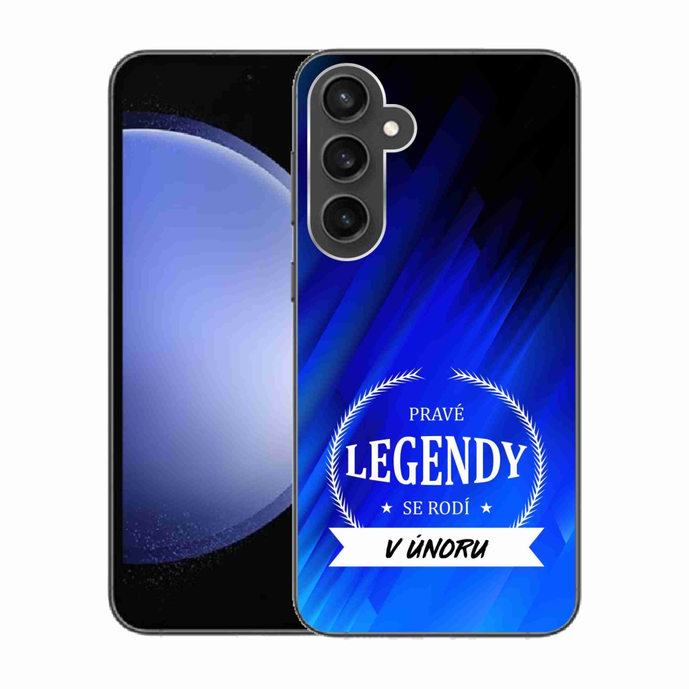 Gélový kryt mmCase na Samsung Galaxy S23 FE - legendy vo februári modré pozadie