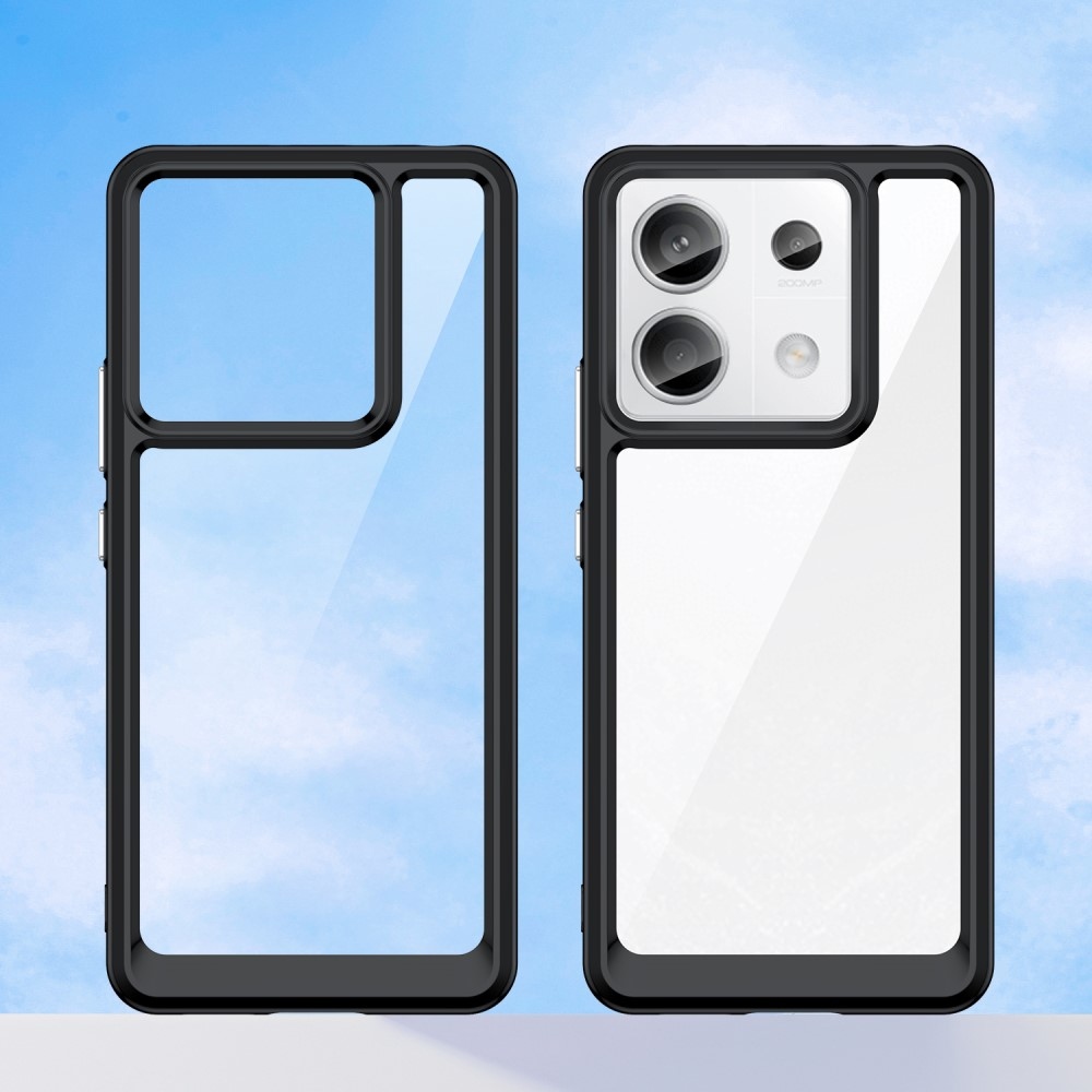 Gélový obal s pevným chrbtom na Xiaomi Redmi Note 13 Pro 5G/Poco X6 5G - čierny