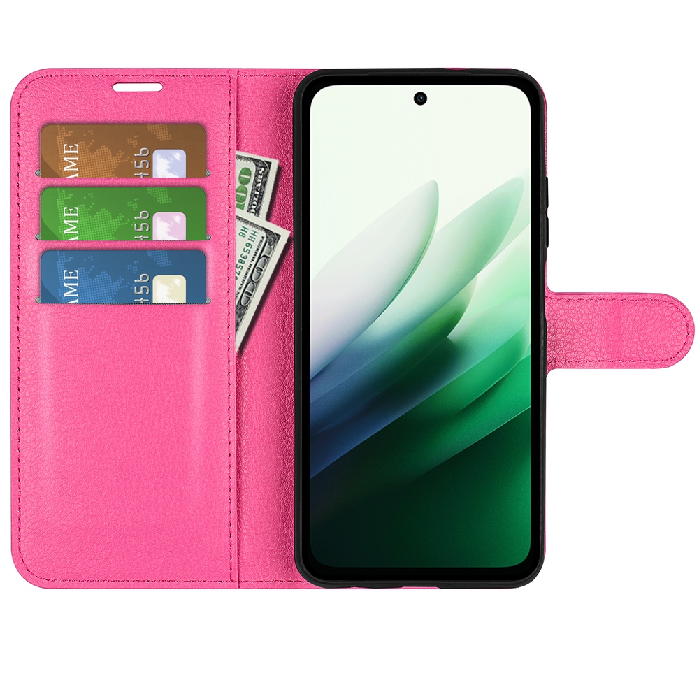 Litchi knižkové puzdro na Xiaomi Redmi 15 4G/5G (171mm) - rose