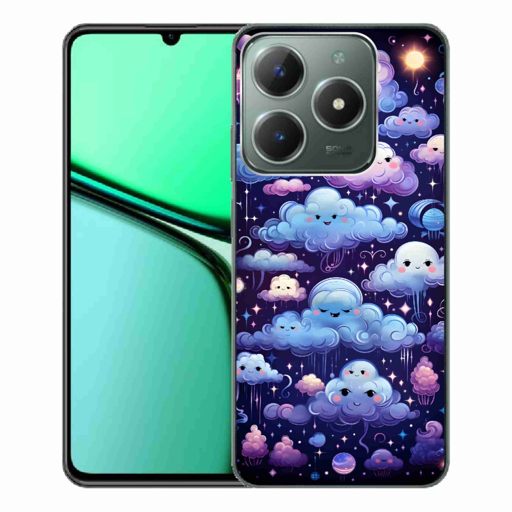 Gélový kryt mmCase na Realme C61 - mráčiky