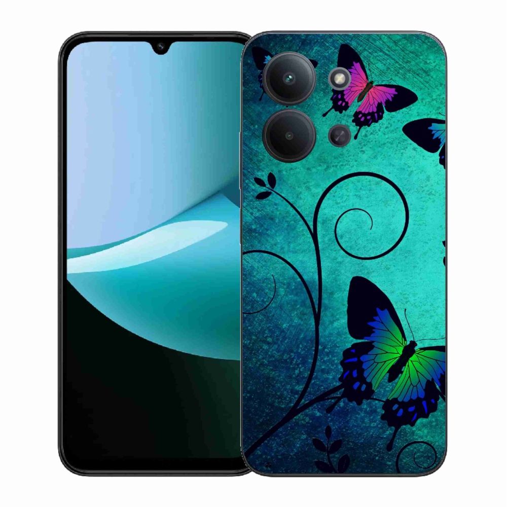 Gélový kryt mmCase na Xiaomi Redmi 15C 4G (171mm)/Poco C85 4G (171mm) - farební motýle