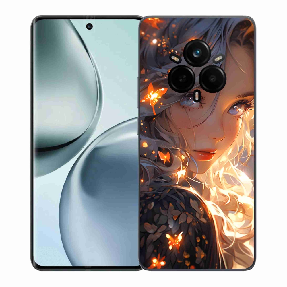 Gélový kryt mmCase na Realme 14 Pro+ 5G - dievča a motýle