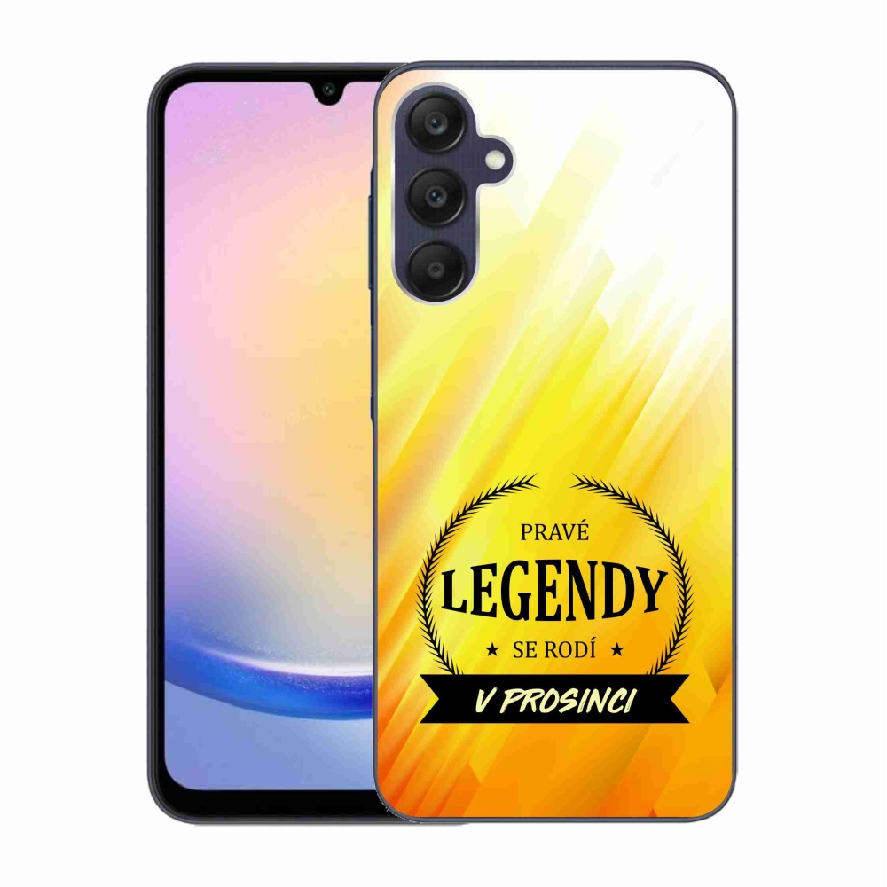 Gélový kryt mmCase na Samsung Galaxy A25 5G - legendy v decembri žlté pozadie