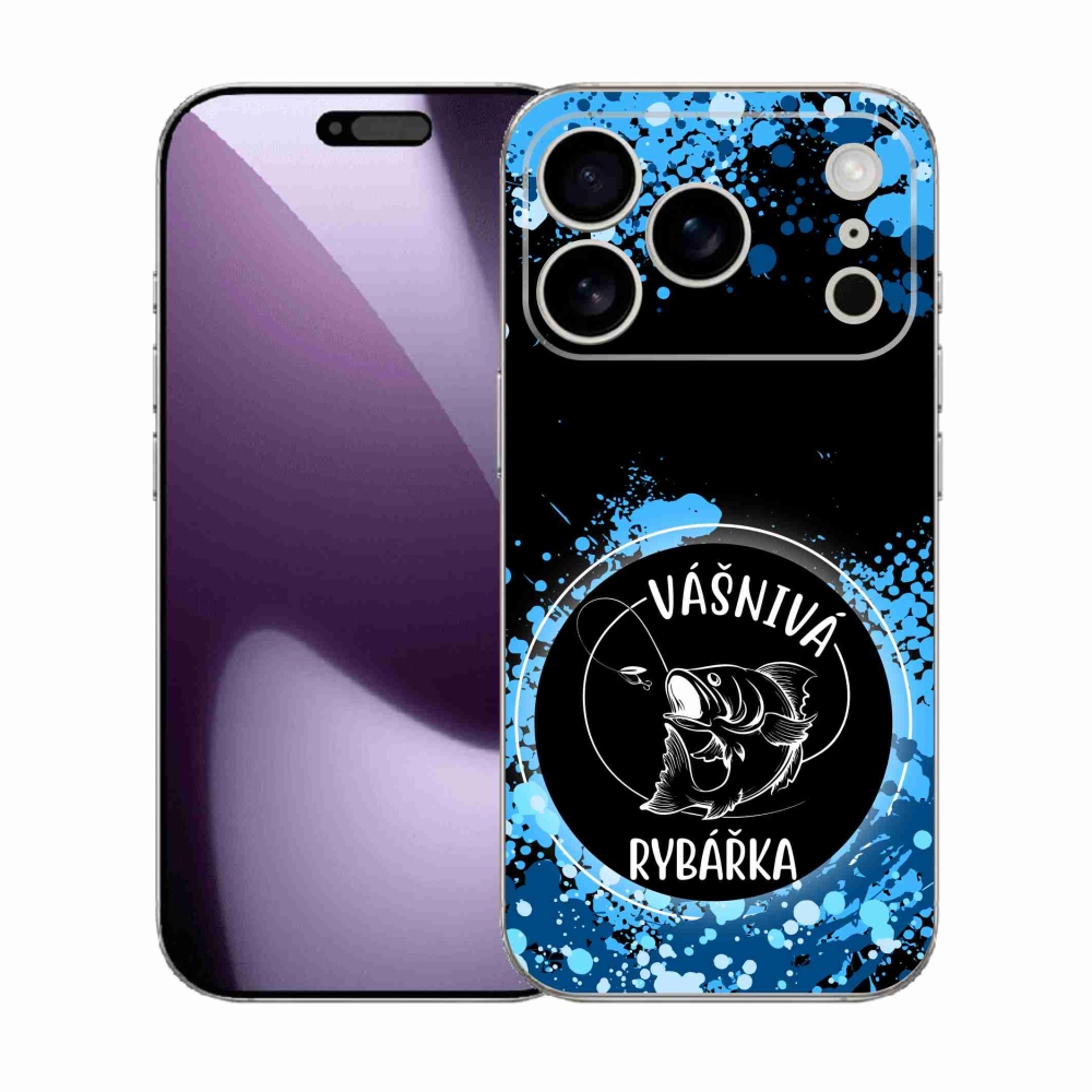 Gélový kryt mmCase na iPhone 17 Pro - vášnivá rybárka čierne pozadie