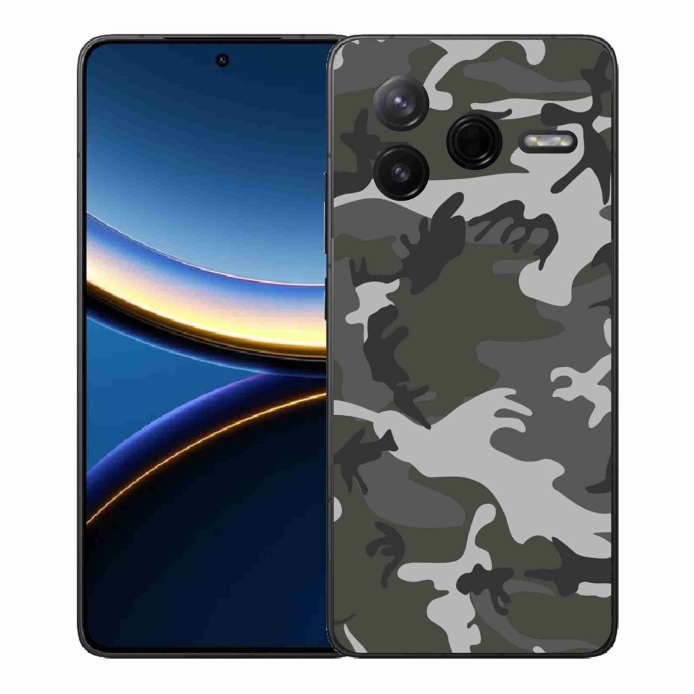 Gélový kryt mmCase na Xiaomi Poco F7 Pro - maskáčový vzor