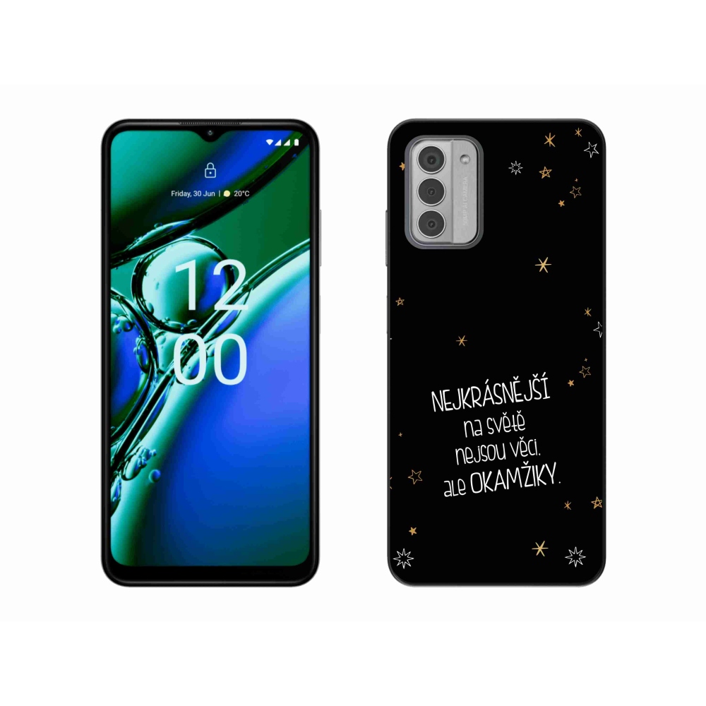 Gélový kryt mmCase na Nokia G42 - citát 4 čierne pozadie