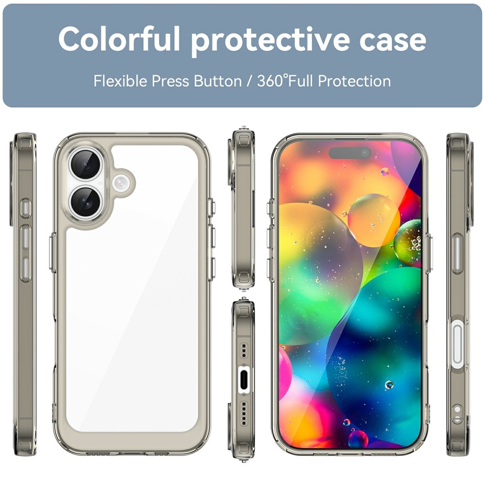 Gélový obal s pevným chrbtom na iPhone 17 - šedý