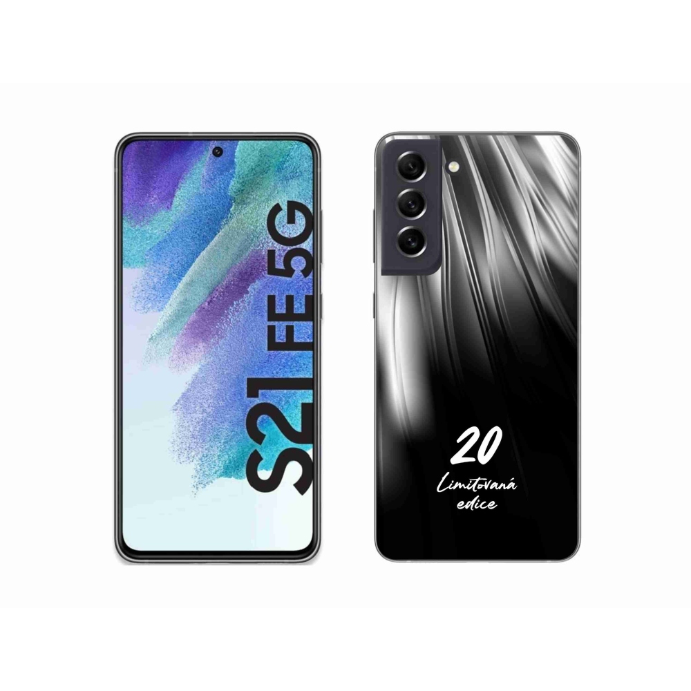 Gélový kryt mmCase na Samsung Galaxy S21 FE 5G - 20 limitovaná edícia čierne pozadie