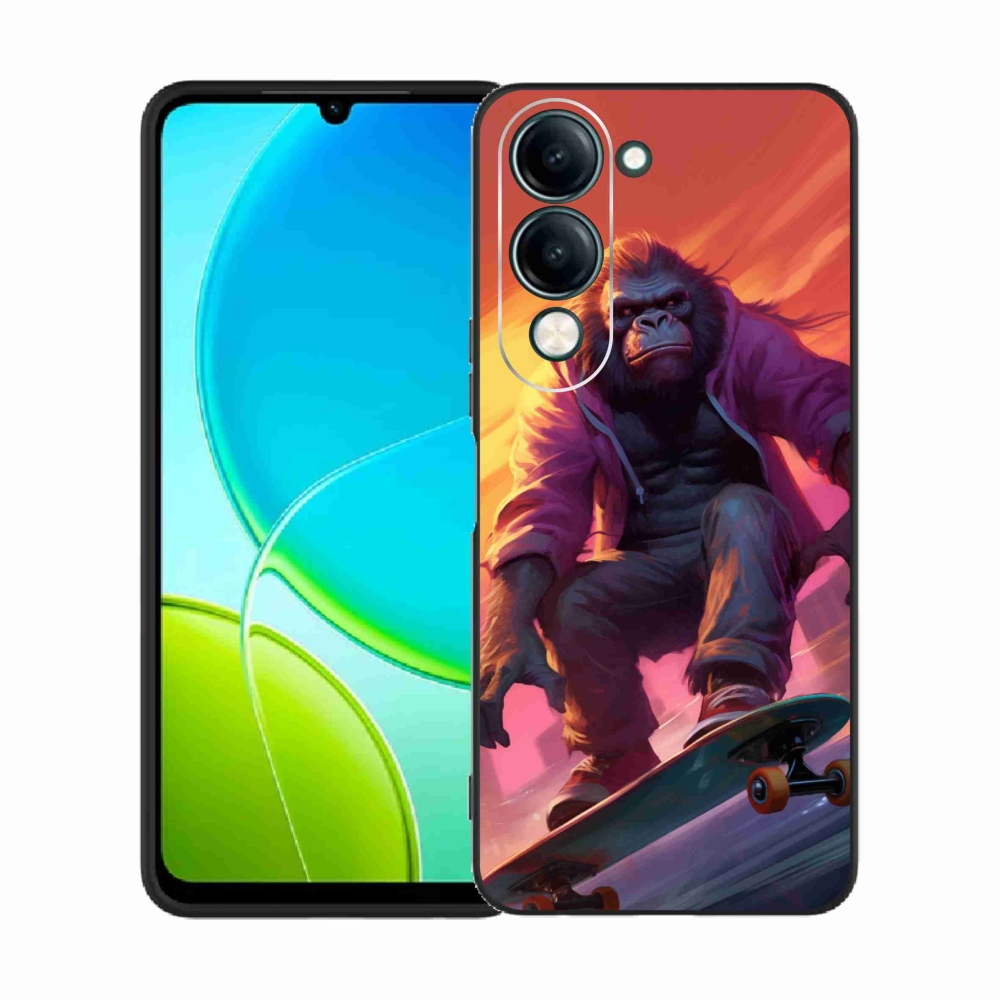Gélový kryt mmCase na Vivo Y29s 5G - gorila na skateboarde