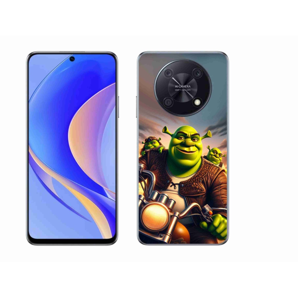 Gélový kryt mmCase na Huawei Nova Y90 - shrek na motorke