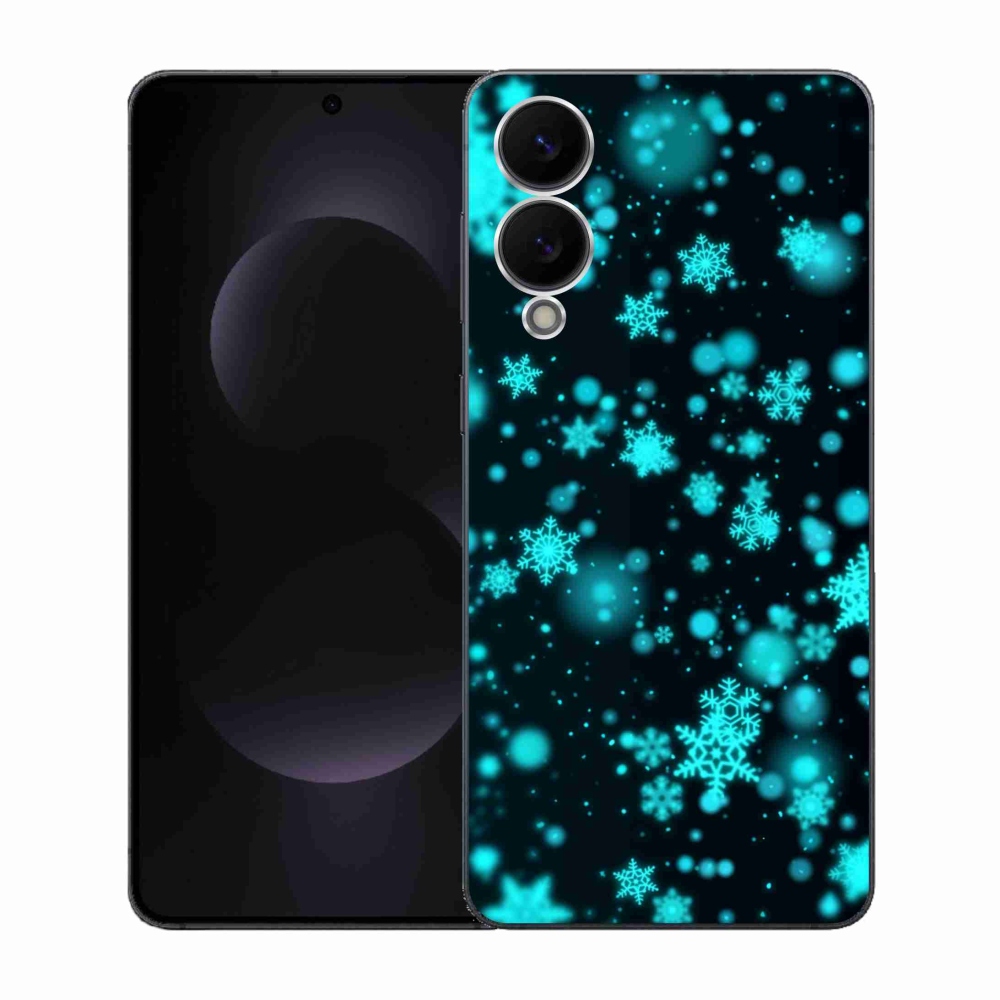 Gélový kryt mmCase na Samsung Galaxy S25 Edge - snehové vločky 1