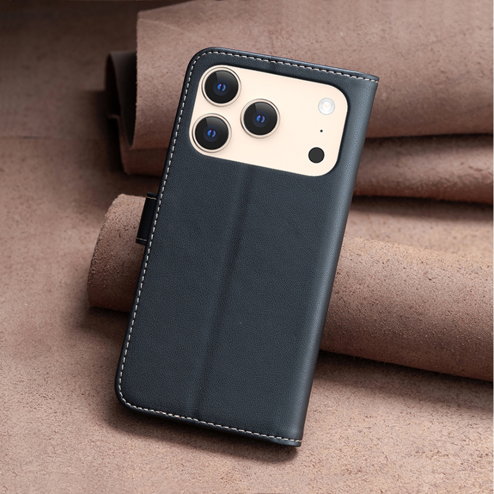 BNF knižkové púzdro na iPhone 17 Pro - čierne