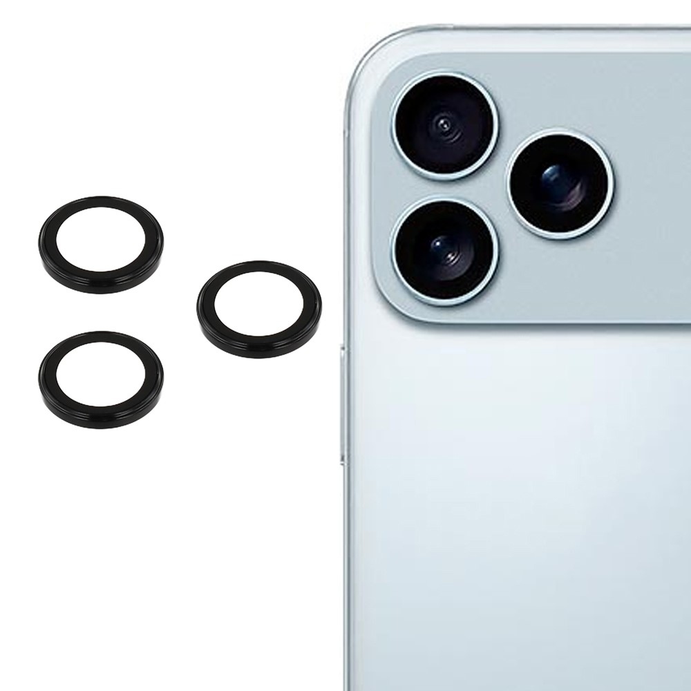 Ultra HD sklo šošovky fotoaparátu na iPhone 17 Pro/17 Pro Max (samostatné sklá) - čierne