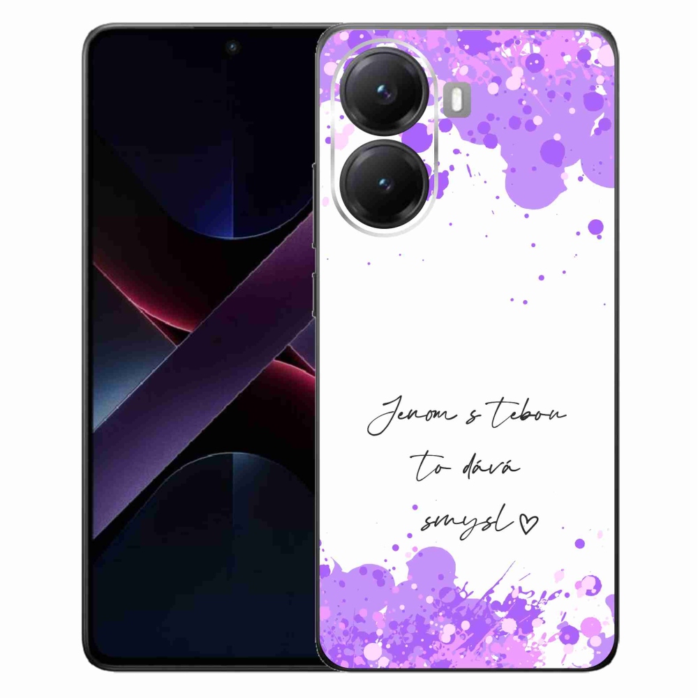 Gélový kryt mmCase na Xiaomi Poco X7 Pro 5G - zamilovaný text biele pozadie