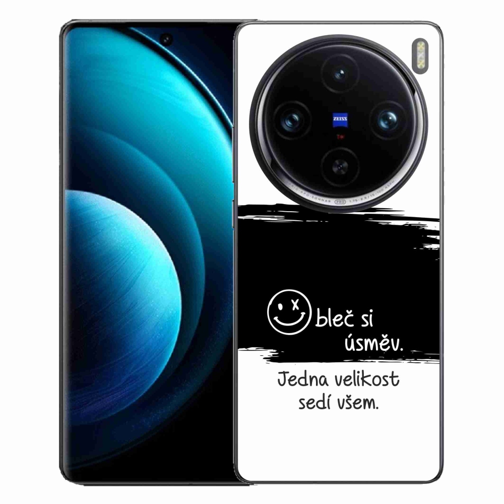 Gélový kryt mmCase na Vivo X100 Pro 5G - vtipný text 8 čiernobiele pozadie