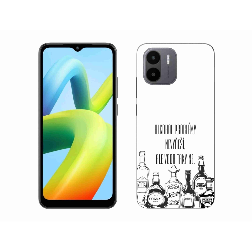 Gélový kryt mmCase na Xiaomi Redmi A1 - vtipný text biele pozadie