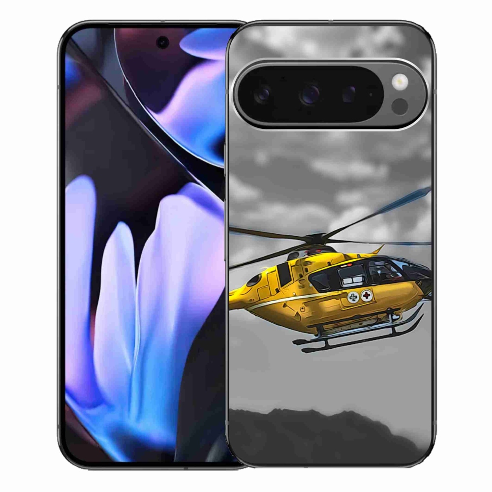 Gélový kryt mmCase na Google Pixel 9 Pro XL - žltá helikoptéra