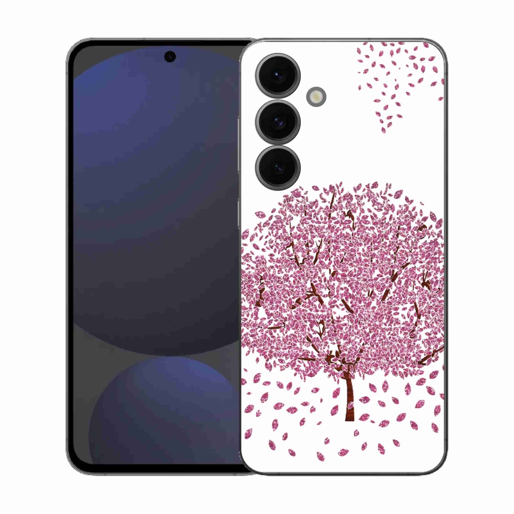 Gélový kryt mmCase na Samsung Galaxy S25 FE - kreslený strom s listami