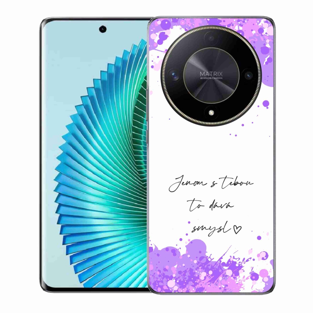 Gélový kryt mmCase na Honor Magic 6 Lite 5G - zamilovaný text biele pozadie