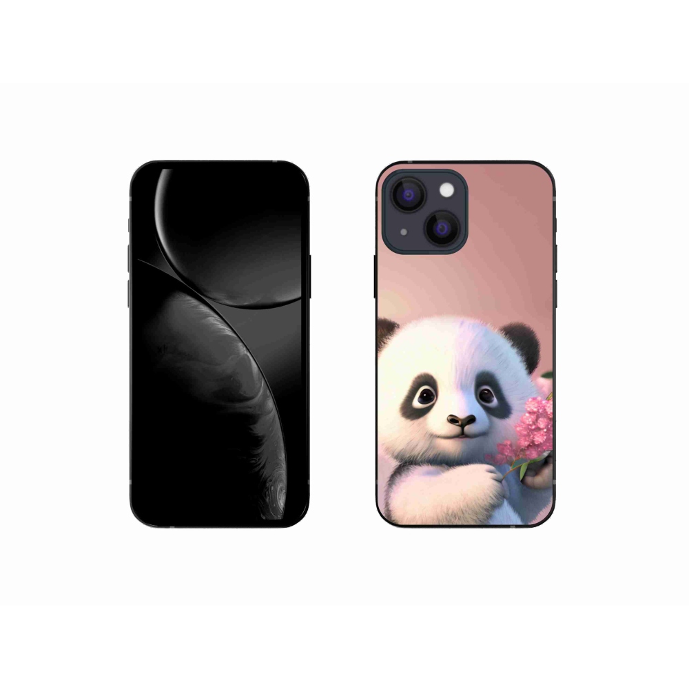 Gélový kryt mmCase na iPhone 13 mini 5.4 - roztomilá panda