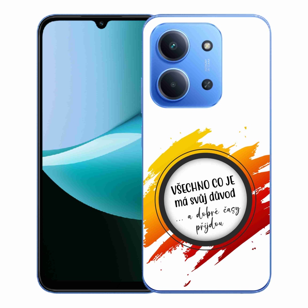 Gélový kryt mmCase na Xiaomi Redmi 15C 4G/5G (173mm) - citát 3 biele pozadie