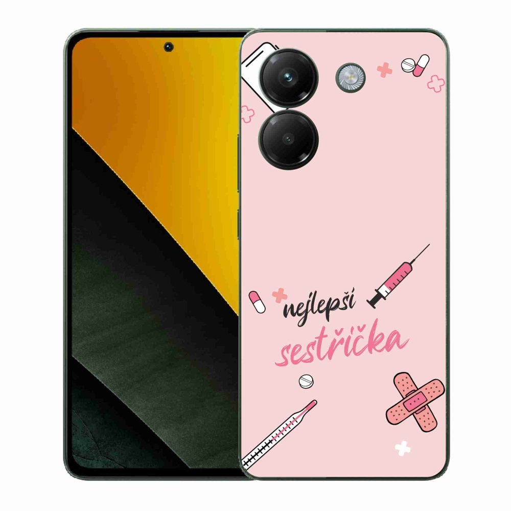 Gélový kryt mmCase na Xiaomi Poco M7 Pro 5G - najlepšia sestrička ružové pozadie