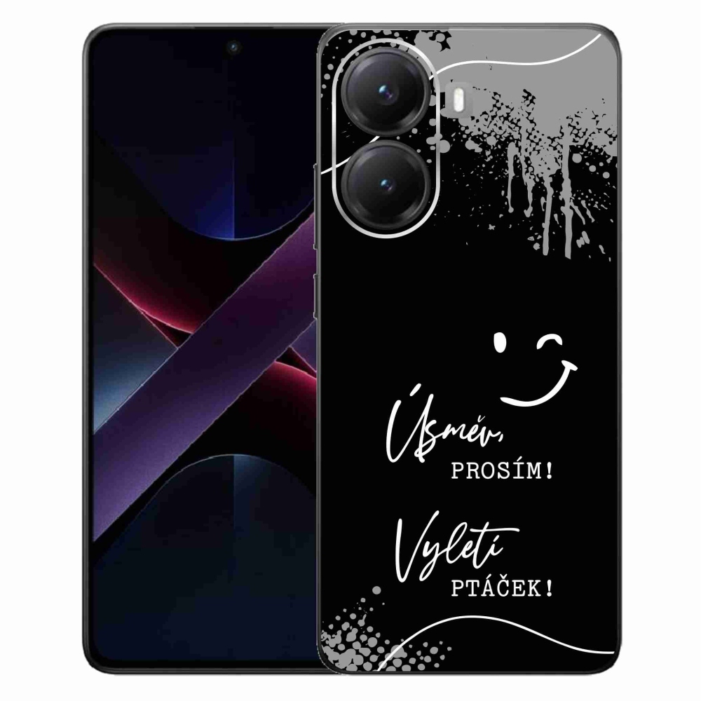 Gélový kryt mmCase na Xiaomi Poco X7 Pro 5G - vtipný text 4 čierne pozadie