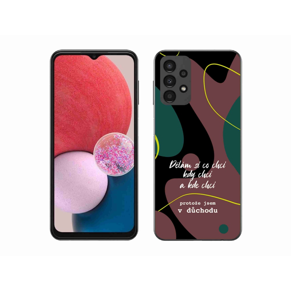 Gélový kryt mmCase na Samsung Galaxy A13 4G - vtipný text 10 čierne pozadie