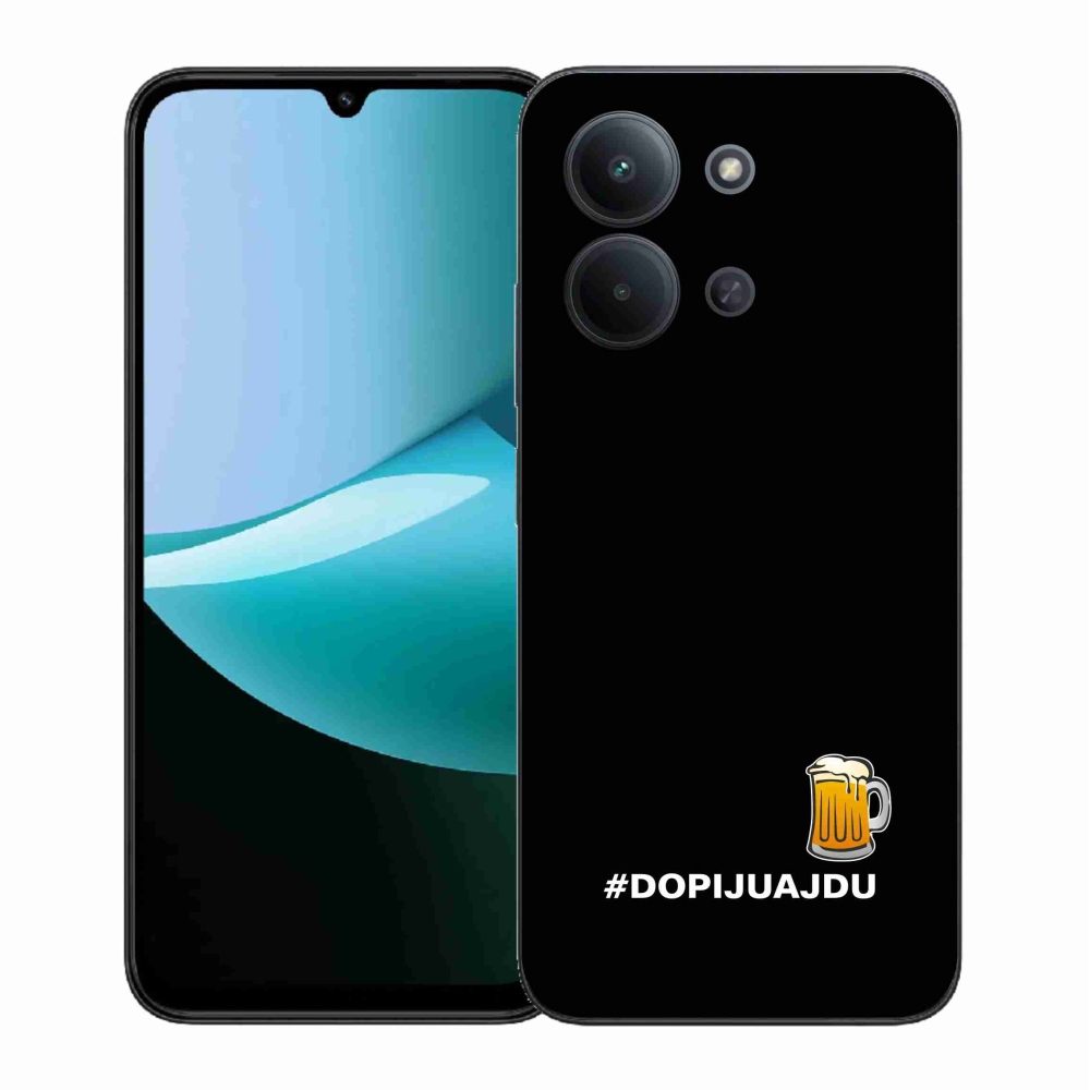 Gélový kryt mmCase na Xiaomi Redmi 15C 4G (171mm)/Poco C85 4G (171mm) - pivný motív 1 čierne pozadie