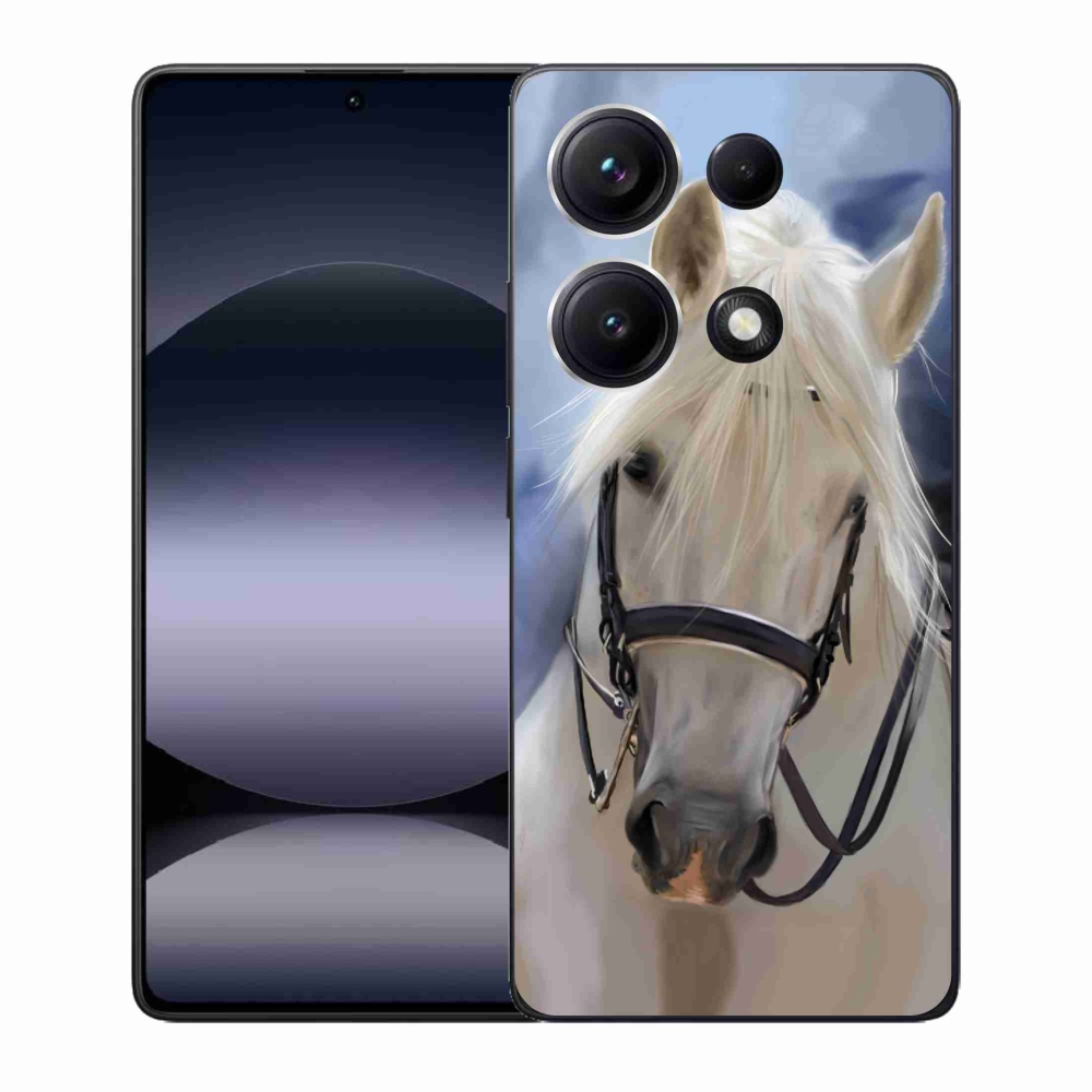 Gélový kryt mmCase na Xiaomi Redmi Note 14S - biely kôň