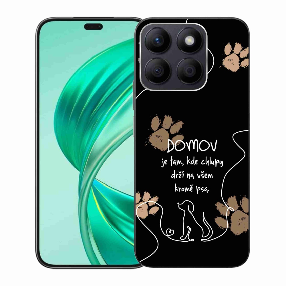 Gélový kryt mmCase na Honor X8b - psí motív čierne pozadie