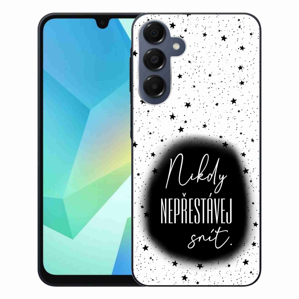 Gélový kryt mmCase na Samsung Galaxy A16 4G/5G - citát 1 čiernobiele pozadie