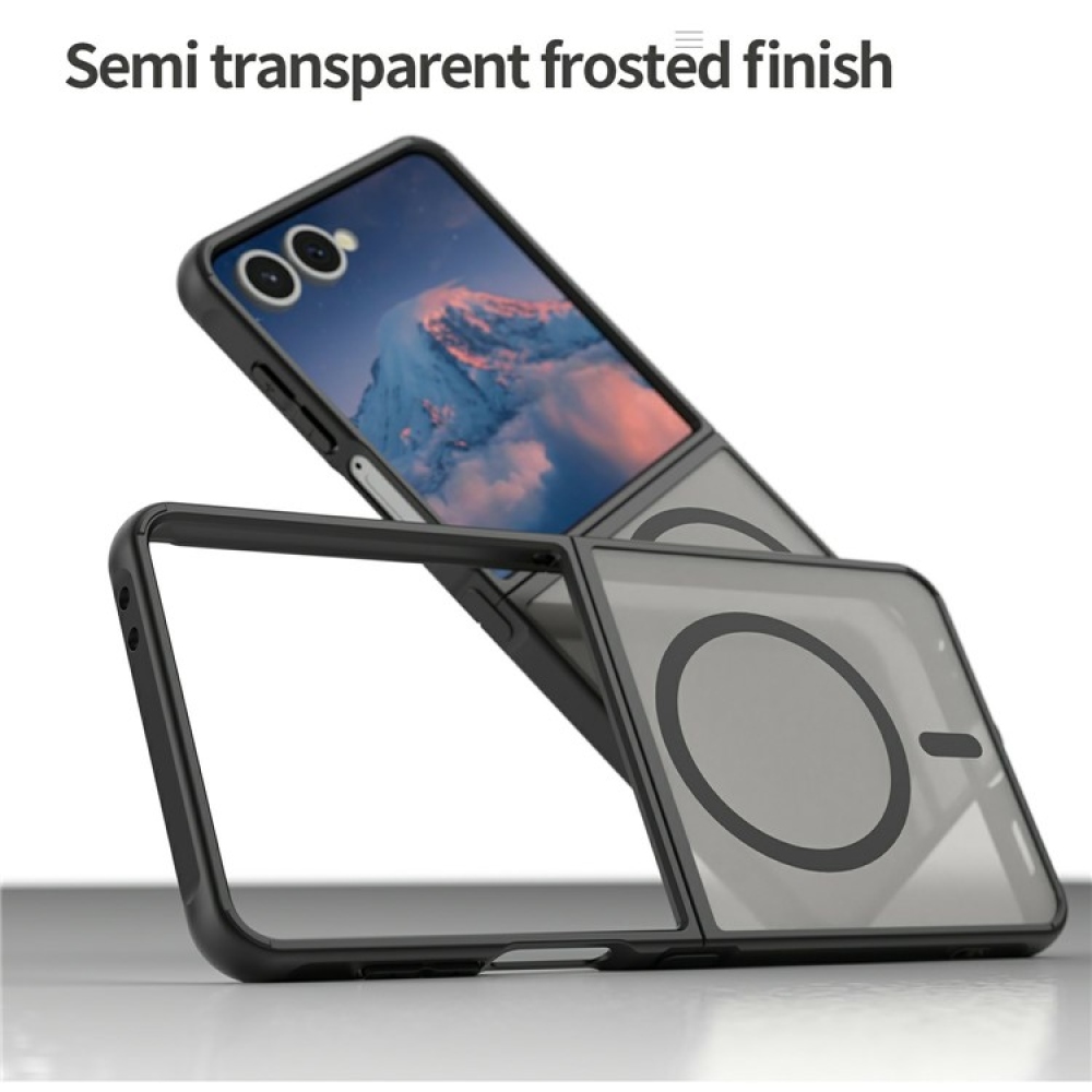 Case matný gélový obal s MagSafe na Samsung Galaxy Z Flip7 5G - čierny