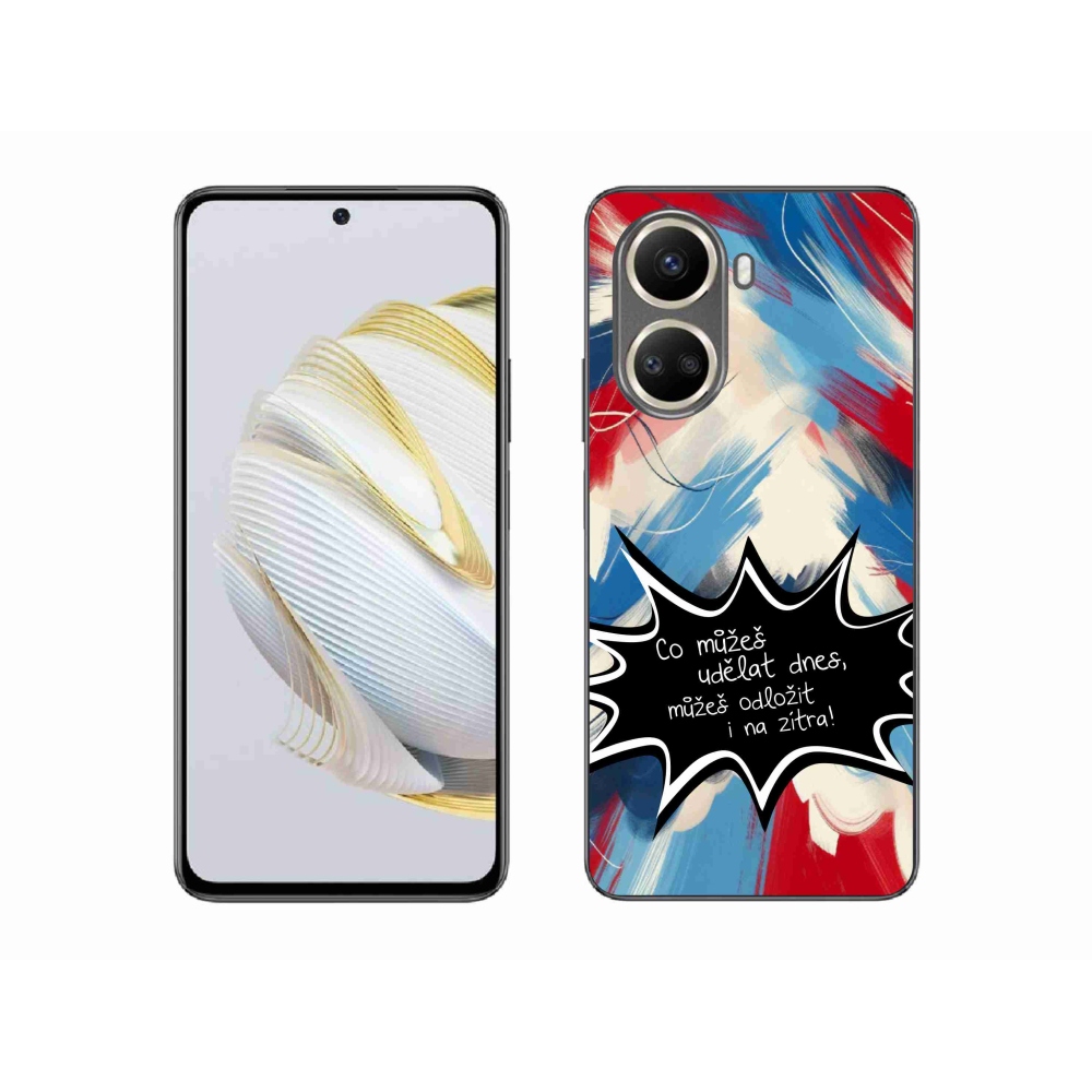 Gélový kryt mmCase na Huawei Nova 10 SE - vtipný text 9 čierne pozadie